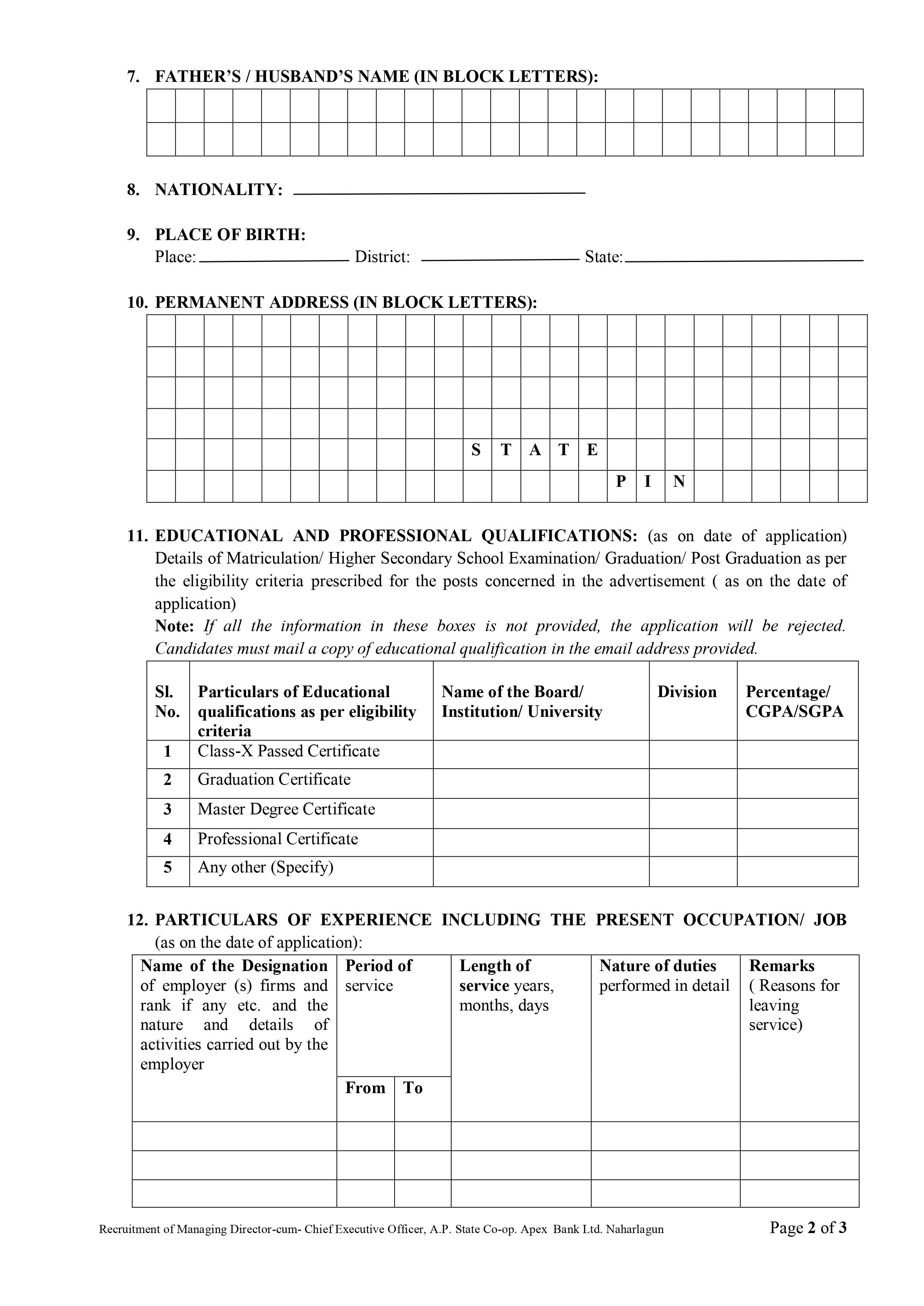 Opening Form