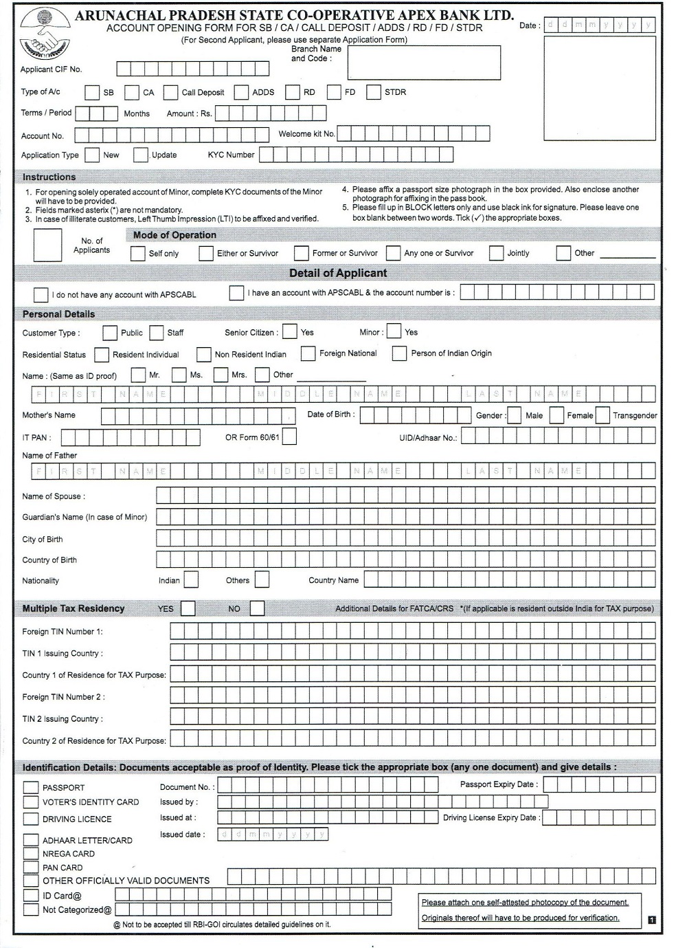 Opening Form
